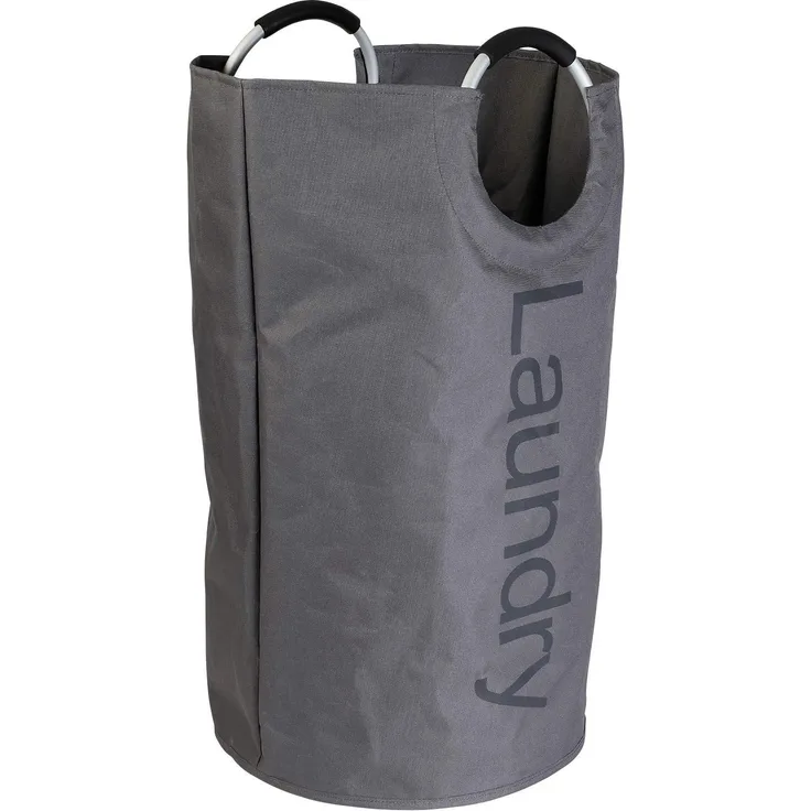 axentia Wäschebehälter Antro, faltbarer Wäschekorb aus Polyester, 60 Liter