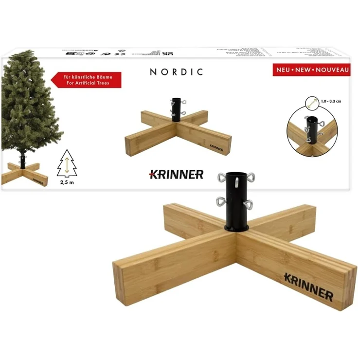 Krinner Christbaumständer Nordic für künstliche Weihnachtsbäume bis Ø 3 cm – Bild 4