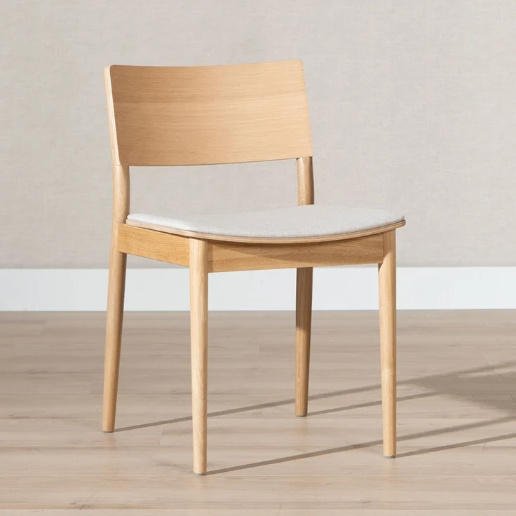 Bronx71 Esszimmerstuhl Elio Eiche Natur / off white – Bild 1