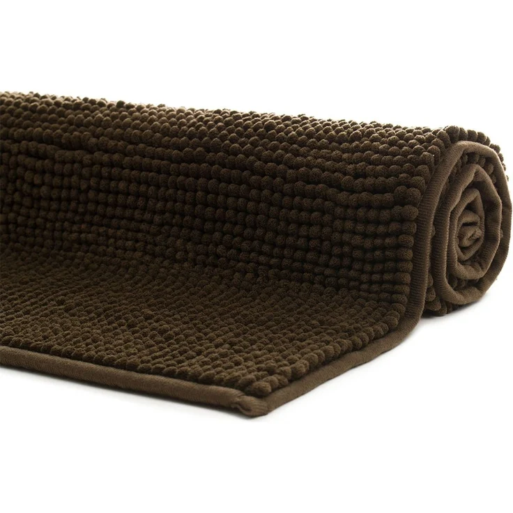 liebling Badematte, Fußbodenheizung geeignet, Polyester, rechteckig, Antirutsch-Beschichtung, sehr Saugfähig, Größe: 50x70 cm, mocca