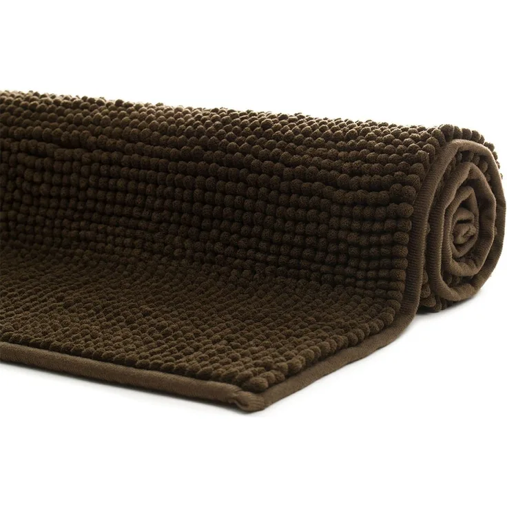 liebling Badematte, Fußbodenheizung geeignet, Polyester, rechteckig, Antirutsch-Beschichtung, sehr Saugfähig, Größe: 50x70 cm, mocca