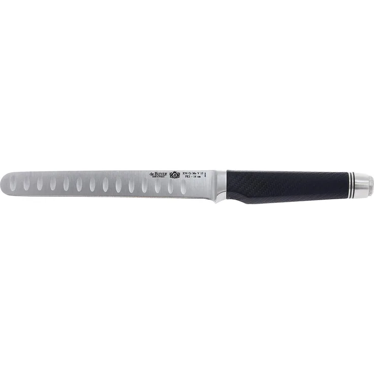FK2 Präzisionssalmonenmesser mit kurzer Santoku-Klinge aus Karbonfaser-Verbundwerkstoff und Edelstahl-Legierung, 16,5 cm Klinge