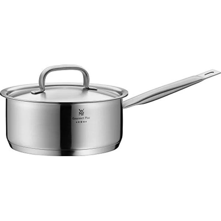 WMF Gourmet Plus Stielkasserolle 20cm, kleiner Topf mit Metalldeckel mit Dampföffnung, Kochtopf klein 2,5l, Induktion, Cromargan Edelstahl mattiert, Innenskalierung – Bild 2