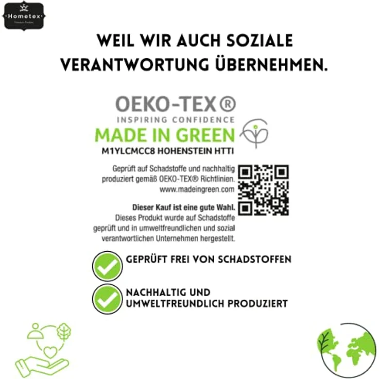 Hometex Premium Textiles Spannbettlaken Jersey Spannbettlaken 100% Baumwolle, Jersey, Gummizug: Rundumgummizug, Premium-Jersey Matratzenhöhe bis 23 cm – Bild 7