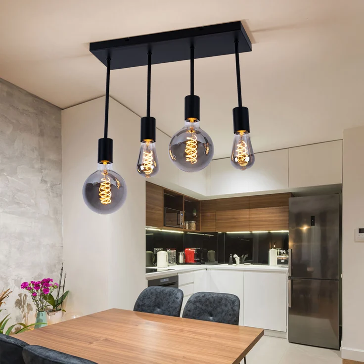 Hängeleuchte, schwarz, H 34 cm – Bild 3