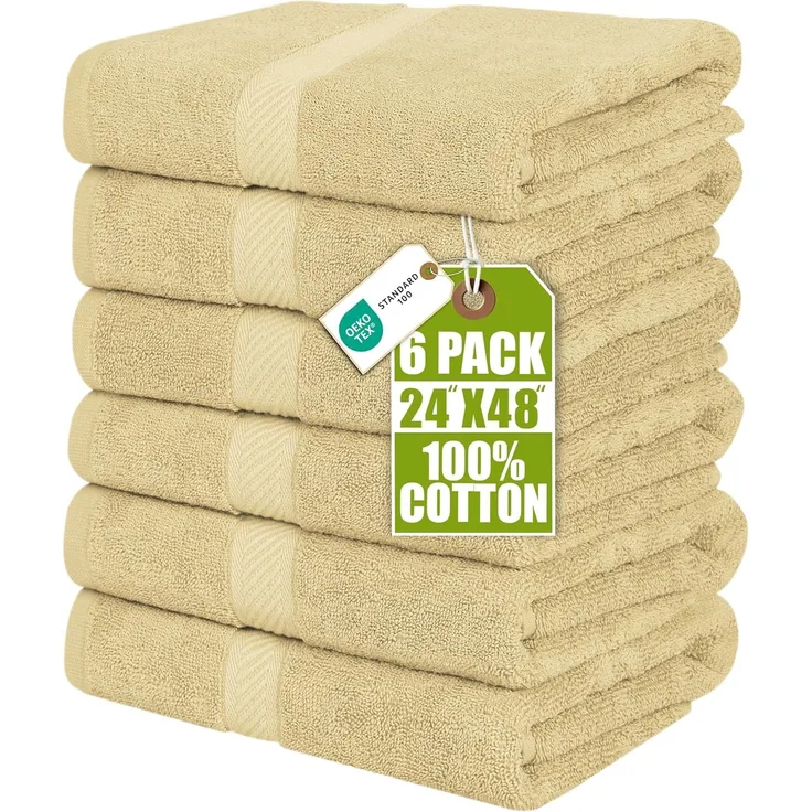 Utopia Towels Badetücher, 61x121 cm, 6er-Pack