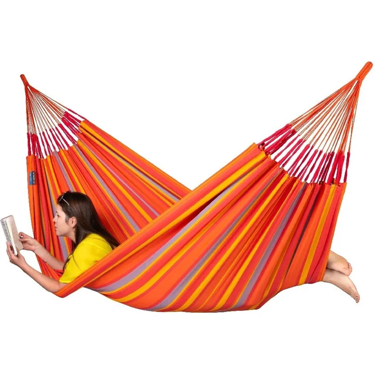 La Siesta Hängematte BRISA toucan orange klassische Doppel-Hängematte Outdoor