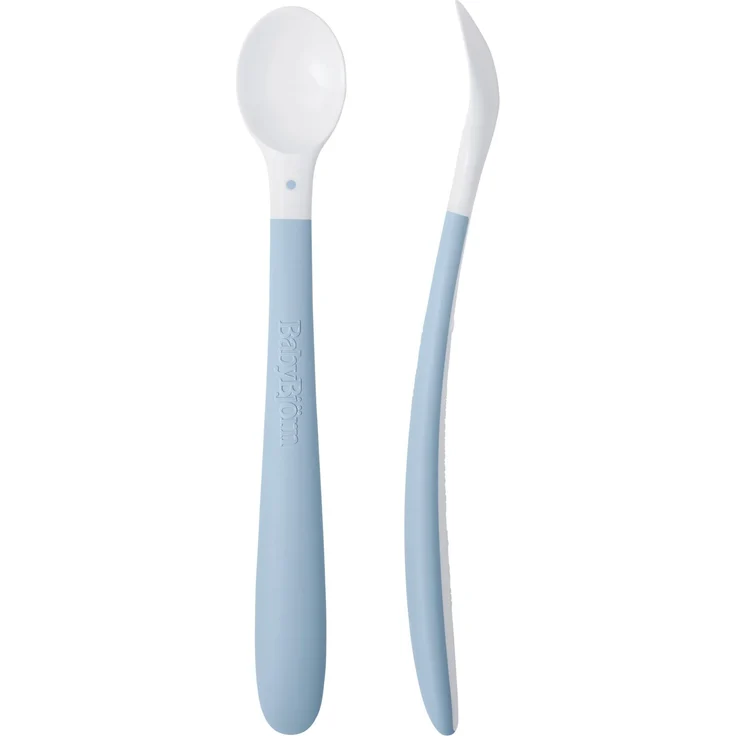BabyBjörn Fütterlöffel, 2er-Pack, Blassblau