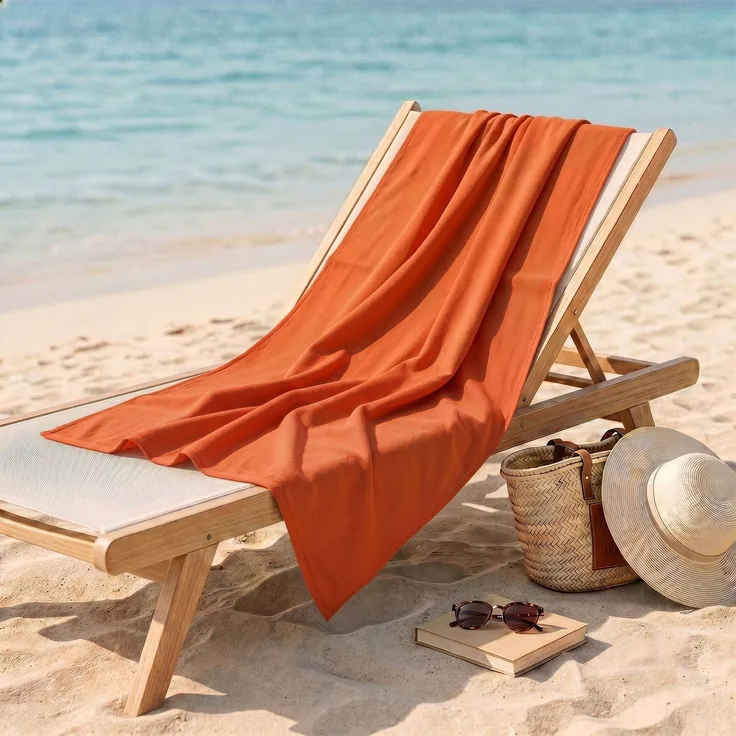 Mijolnir 'Orange' Strandtuchset (2-teilig), Orange, 70 x 135 cm