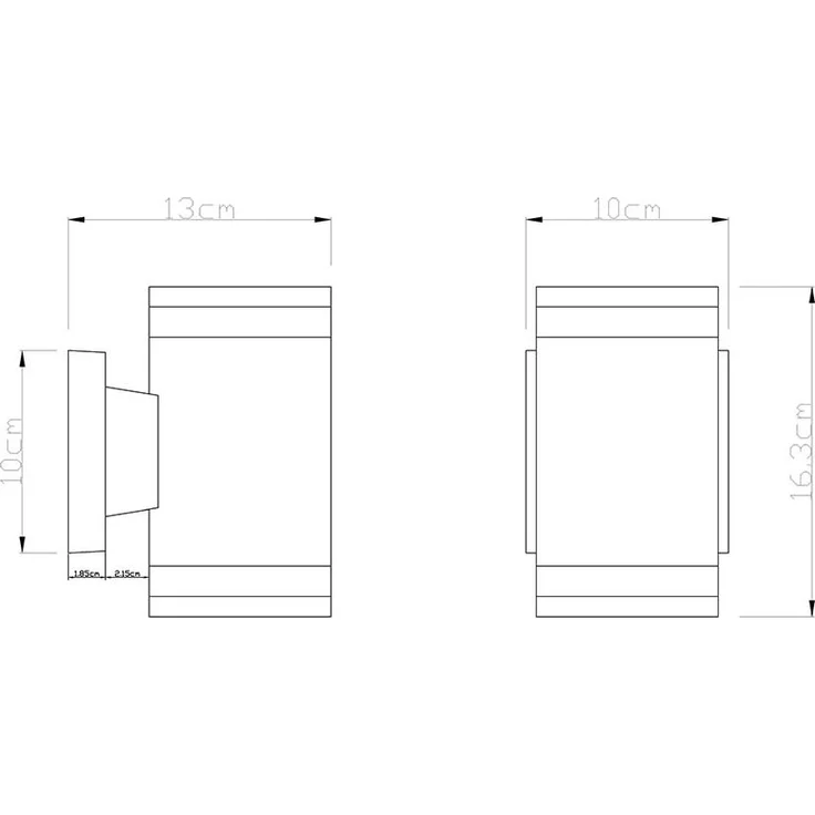 Außen Wandleuchte, Aluminium, Anthrazit, Glas, IP44 – Bild 6