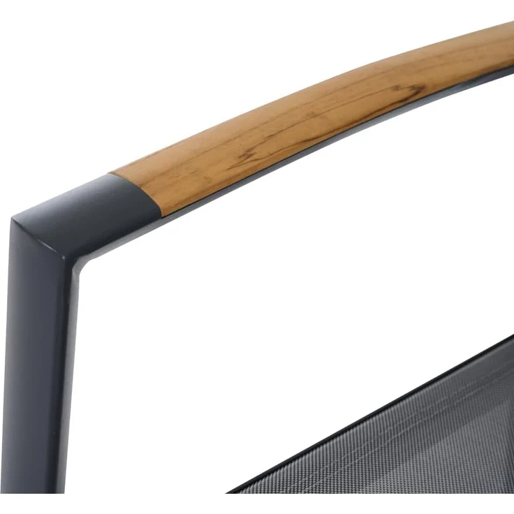 Siena Garden Velia Stapelsessel - Aluminium/Teak FSC & RANOTEX®, schwarz-grau, (T59632) – Bild 10