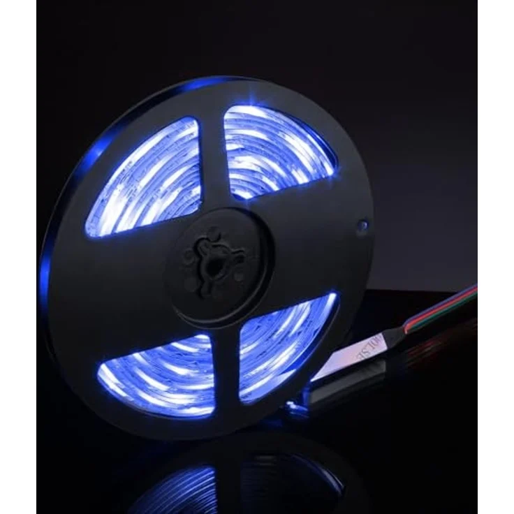 EAXUS LED Stripe - IP65 Wasserfeste LED Lichterkette. RGB Bunt, Licht Band, 4 Farbwechselprogramme, Dimmfunktion, Fernbedienung – Bild 3