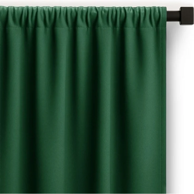 Restilo Gardine Gardine Vorhang Einfarbig Verdunklungsvorhang Aufhängung Pleat (1 St), Kräuselband, verdunkelnd, Polyestertextilien – Bild 4
