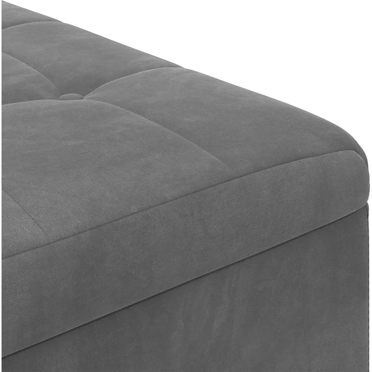vidaXL Ottoman mit Stauraum Dunkelgrau 80 x 80 x 45 cm Samt 876841 – Bild 7