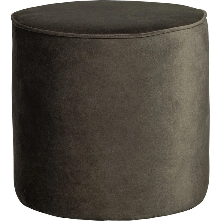 Hocker Sara Samt, Ø 46cm Waldgrün