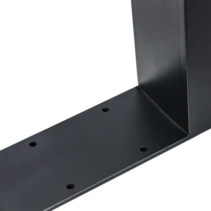 Tischuntergestell 80x72cm Möbelfüße Schwarz Tischbeine Industrie Bankkufen Stahl – Bild 2