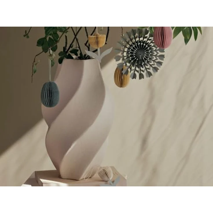 broste Copenhagen Odette Vase, Hunter Green, 32 cm aus Steingut im skandinavischen Design – Bild 4
