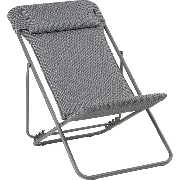 MAXI TRANSAT Gartenstuhl, BeComfort-Bezug in Silver, Stahlrohrgestell in Titane