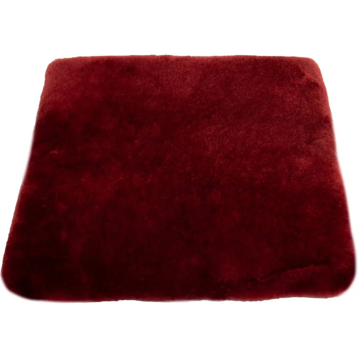 Reissner Lammfelle SIKI-VF Schaffell Sitzkissen Vollfell Qualität (Rollstuhlauflage Katzenbett) VF 40x40cm rot – Bild 1