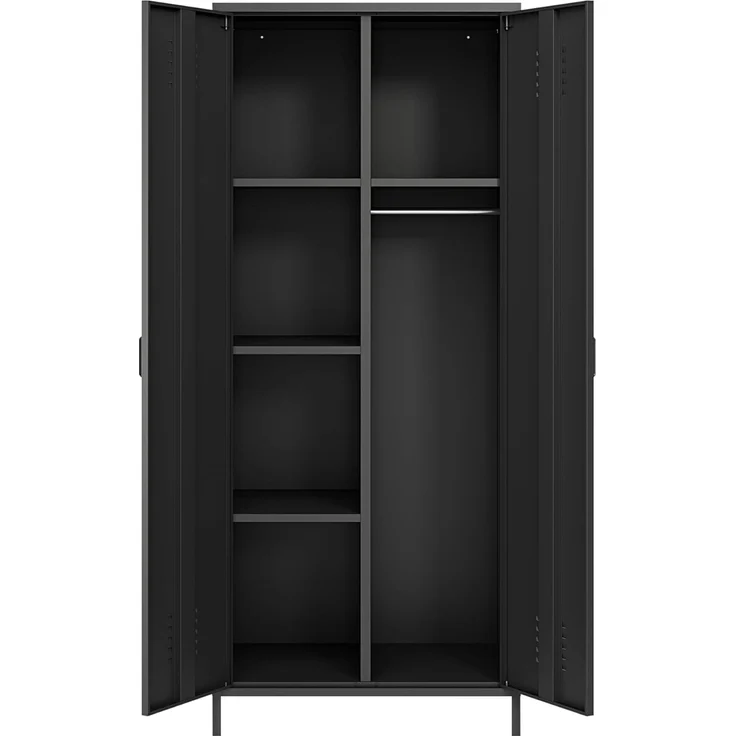 Kleiderschrank Seinäjoki 180x76x50 cm Schwarz [en. casa] – Bild 9