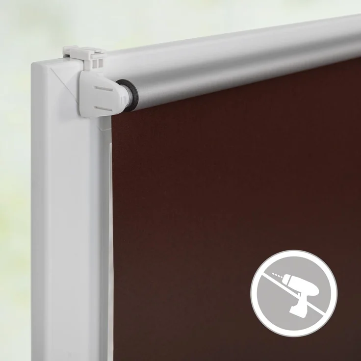 Lichtblick Sonnenschutzsysteme GmbH Thermo-Rollo Vancouver 55 cm x 150 cm (BxL) Braun Verdunkelnd & Thermofunktion; Klemm- und schraubbar; Energiesparend – Bild 3