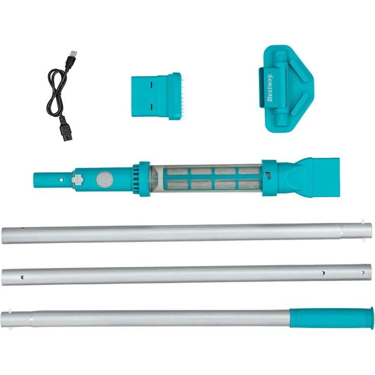 Best Way Poolstaubsauger Blau 252 x 17 cm Aluminium 42007934 – Bild 3