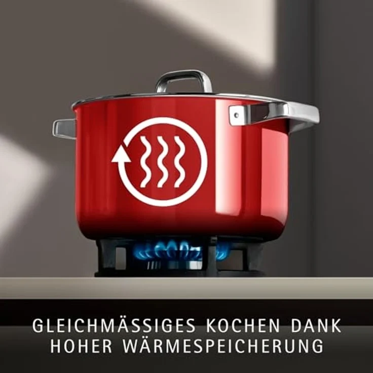 WMF Kochtopf Fusiontec Mineral Pro, Edelstahl, Glas (1-tlg), kratzfeste Oberfläche, wärmereduzierende Hohlgriffe, Made in Germany – Bild 4