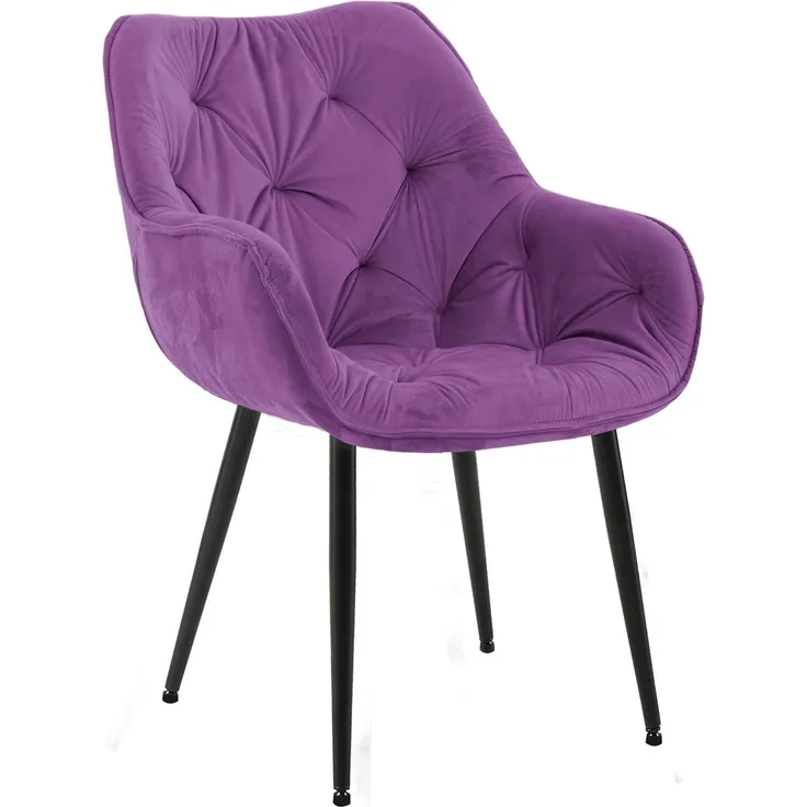 CLP Stuhl Tanna Samt Gesteppt,lila