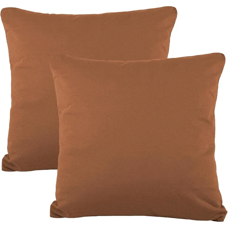 CelinaTex Kissenbezüge BeBasic Kissenbezüge Kissenhüllen 2er Set 40x40cm kastanienbraun