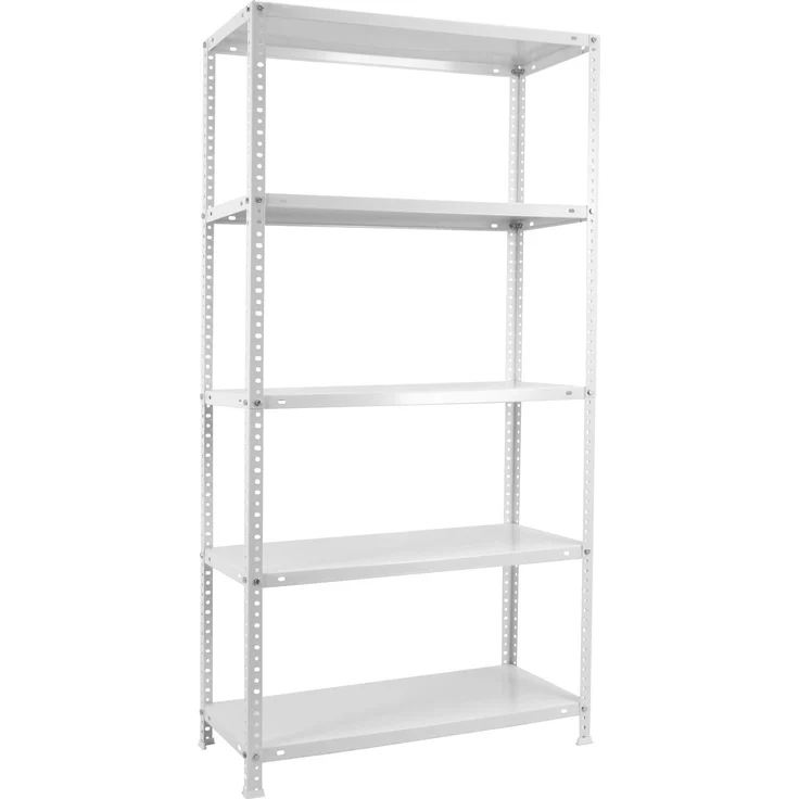 SimonRack Schwerlastregal, Lagerregal, 200 x 100 x 40 Metallregal, Kellerregal, Biegestelle 75 kg, 5 Fachböden, Weiss - Advantage – Bild 1