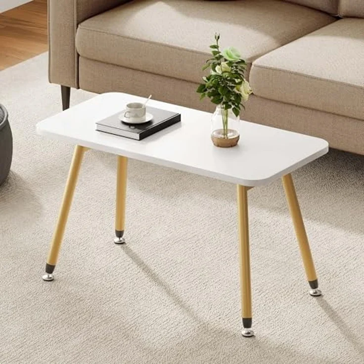YITAHOME Couchtisch Klappbar, 80 x 40 x 45 cm Tragbarer Couchtische Keine Installation Erforderlich, Beistelltisch für Wohnzimmer Schlafzimmer Büro, Wohnzimmertisch, Weiß – Bild 4