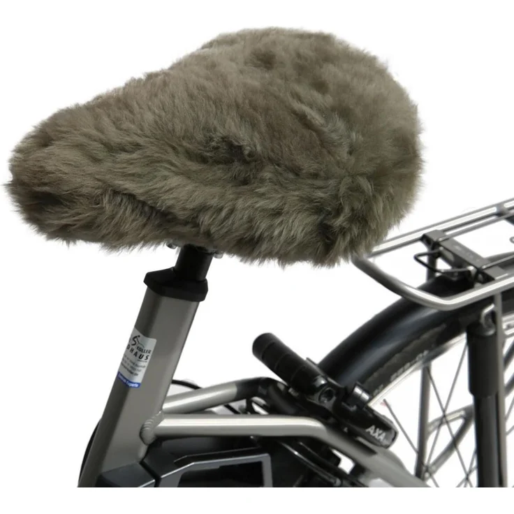 Lammfell Fahrradsattelbezug Camel – Bild 2