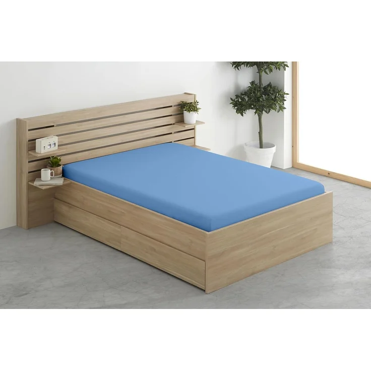 Degrees Home - Collection - Spannbettlaken – 100% Polyester, Hochwertige Mikrofaser, Rundum-Gummizug, Atmungsaktiv & Pflegeleicht, Oeko-Tex Standard 100-150 x 190 x 33- Blau – Bild 2