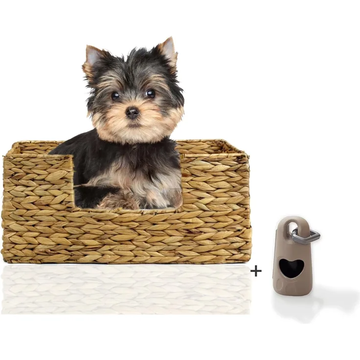 Rohrschneider Hundekorb Hundekorb Domingo Bezug waschbar Wasserhyazinthe 2 Größen