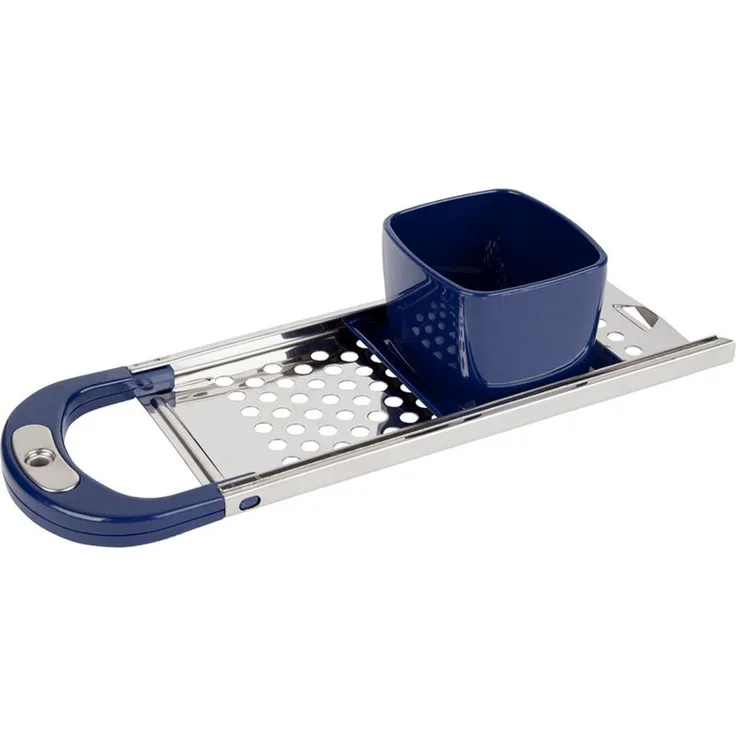 EUROHOME Spätzlehobel Edelstahl Spätzlereibe ohne Nase für Knöpfle mit Kunststoffgriff, Edelstahl, (1-St, Spätzlehobel 33 x 11 x 6,3 cm), Spätzlepresse runde Löcher - Reibe mit Trichter