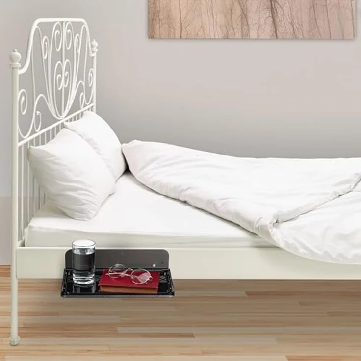 relaxdays Nachtkonsole Ausziehbarer Betttisch – Bild 2