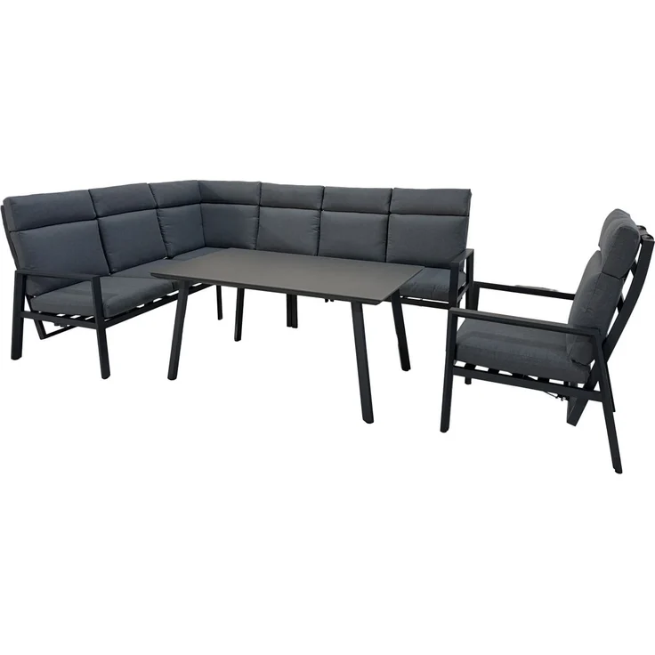 Gardissimo 'LUGANO' Ecklounge, Liege verstellbar, Alu, 205 x 266,5 x 102 cm – Bild 7
