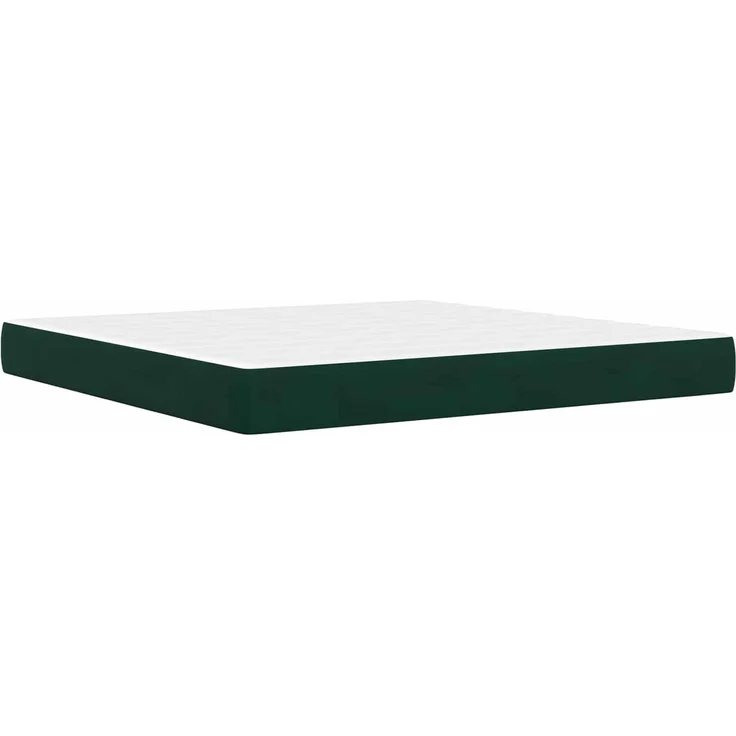 vidaXL Bettgestell mit Matratze Dunkelgrün 200x200 cm Samt 3415074 – Bild 5