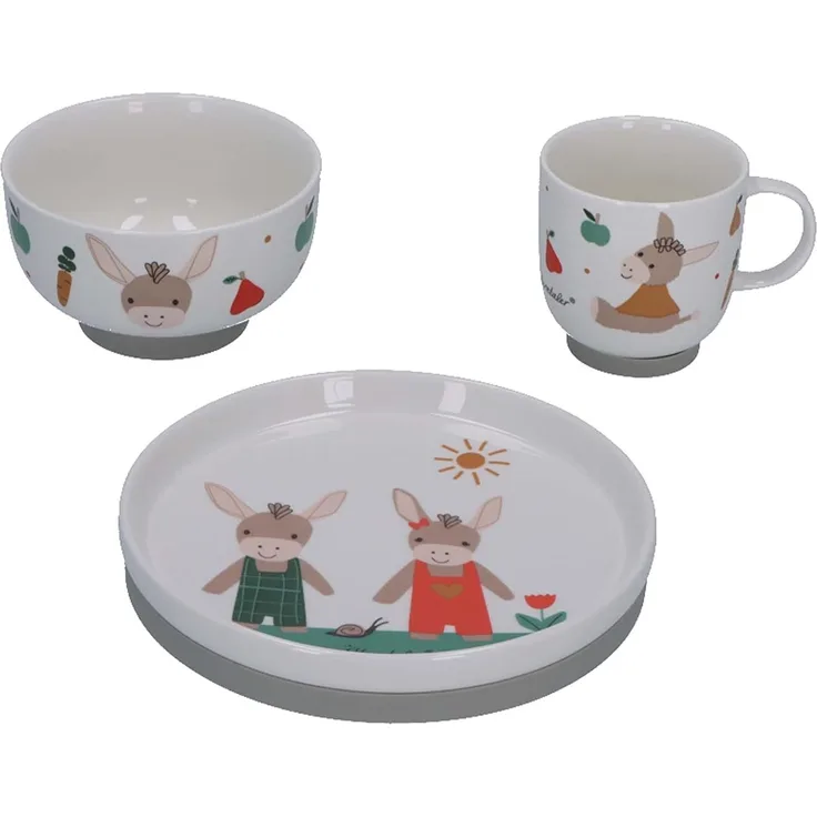 Sterntaler Kinder Porzellan-Geschirr-Set 3-tlg. Emmi's Garden - A