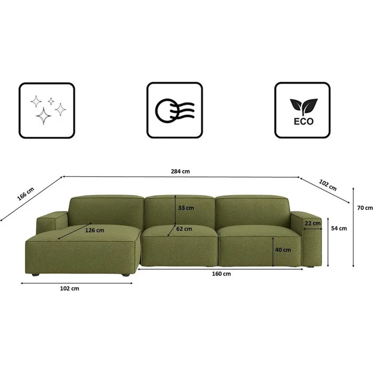 Kaiser Möbel Ecksofa Ecksofa Cursal L-Form – modular, modern, unvergleichlich bequem, Einzelsofa – Bild 3