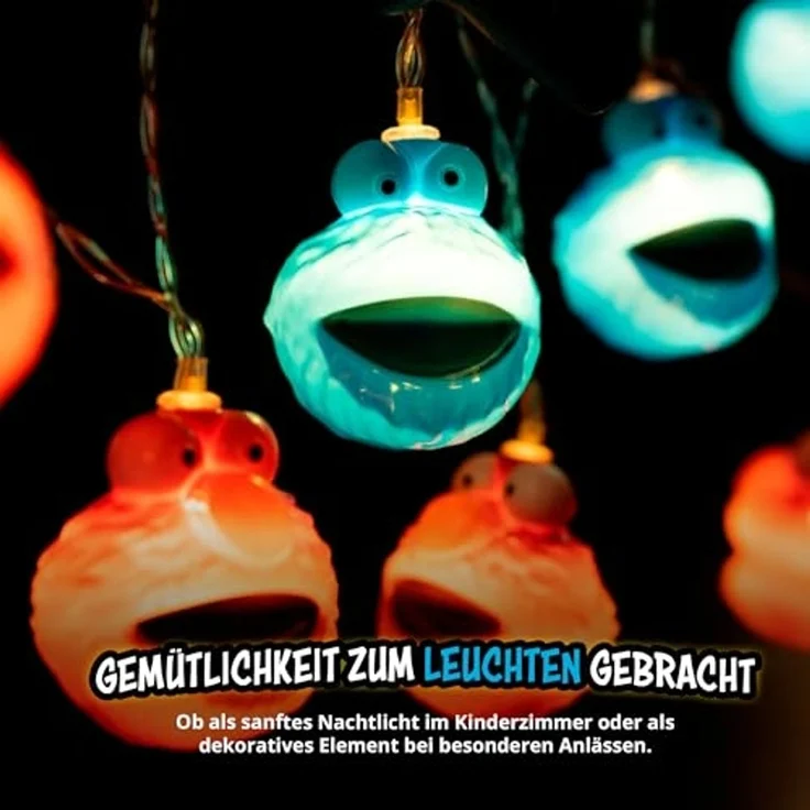 United Labels® LED-Lichterkette Krümelmonster & Elmo LED Lichterkette 2m 10 LEDs warmweiß batterie – Bild 4