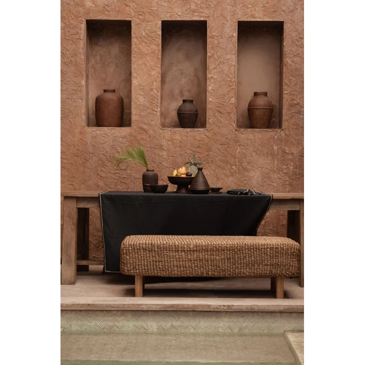 Die Tuscany Tischdecke - Schwarz Natur - 150x250 – Bild 2