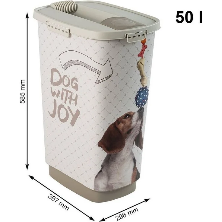 Rotho Tierfutterbehälter Cody 50 l für Hunde Dog with Joy – Bild 3