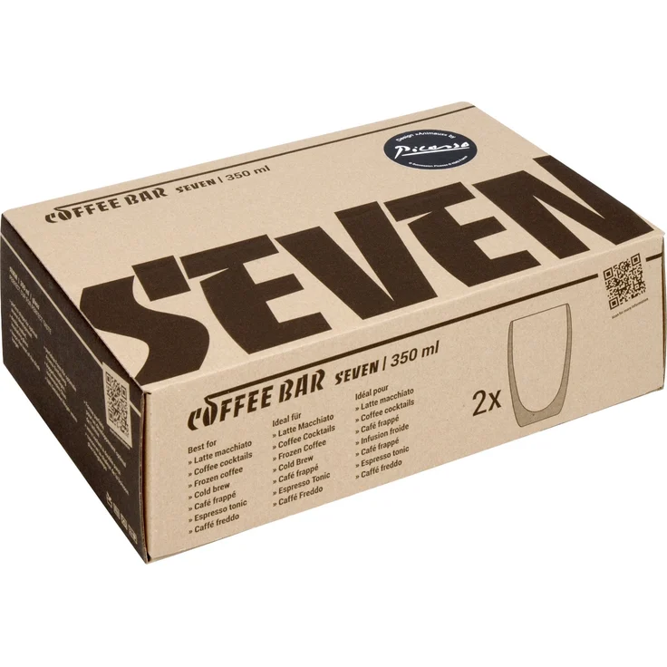KÖNITZ 2er Set Coffee Bar SEVEN Picasso Kaffeeglas 350 ml im Geschenkkarton – Bild 5