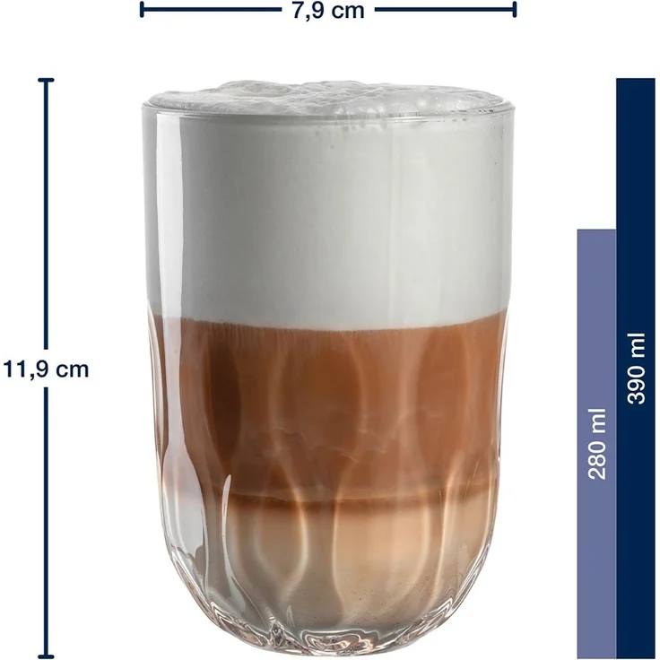 Leonardo GOCCE Latte Macchiato-Set mit Untersetzer 12-teilig – Bild 2