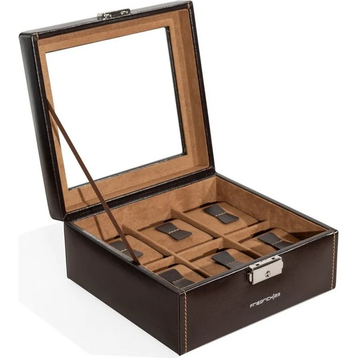 Friedrich23 Uhrenbox Bond mit Glasdeckel für 6 Uhren – Bild 5