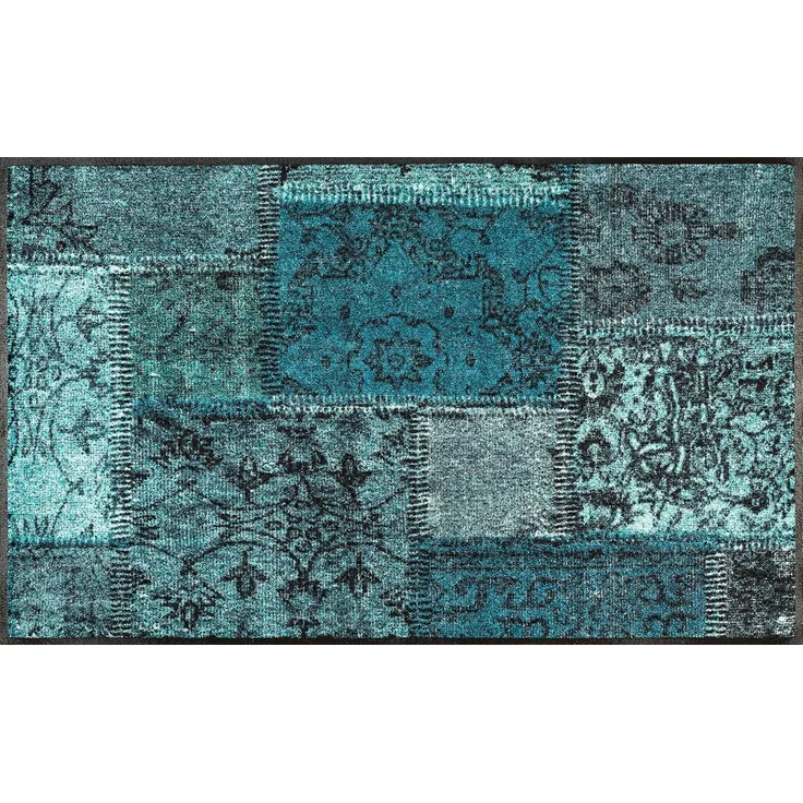 wash+dry by Kleen-Tex Läufer Vintage Patches, rechteckig, Höhe: 7 mm, Schmutzfangläufer, modernes Patchwork Design, rutschhemmend, waschbar