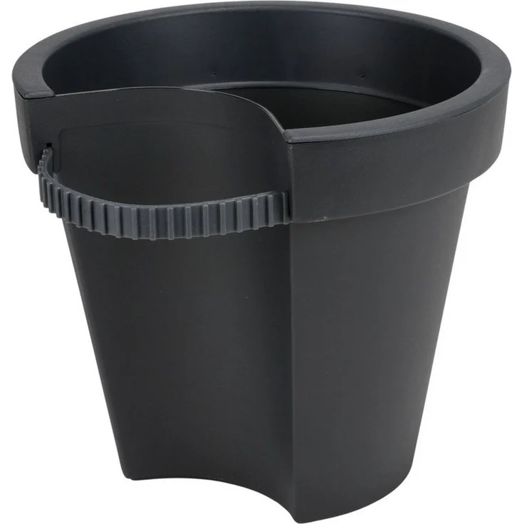 Regenrohr-Pflanztopf schwarz Blumentopf für Fallrohr Pflanzengefäß Gartendeko Pflanzenkorb Dachrinne – Bild 2