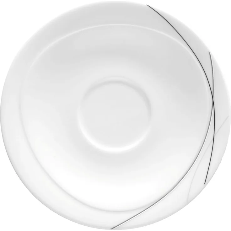 Seltmann Weiden 'TRIO HIGHLINE' Untertasse, Porzellan grau, Ø 17.5 cm, spülmaschinen- und mikrowellengeeignet