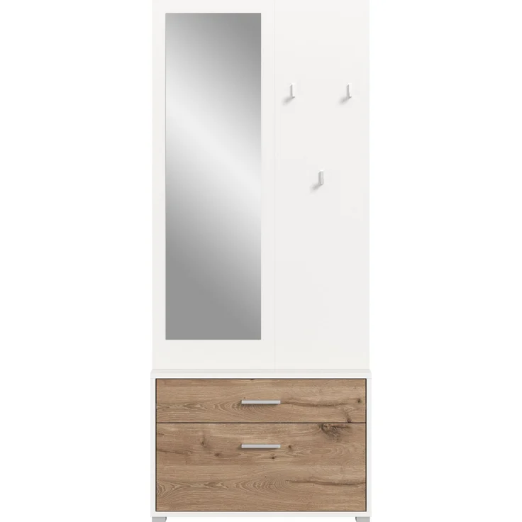 Garderobenkombination (B/H/T: 80x190x38 cm) in Nox Oak Nachbildung – Bild 5